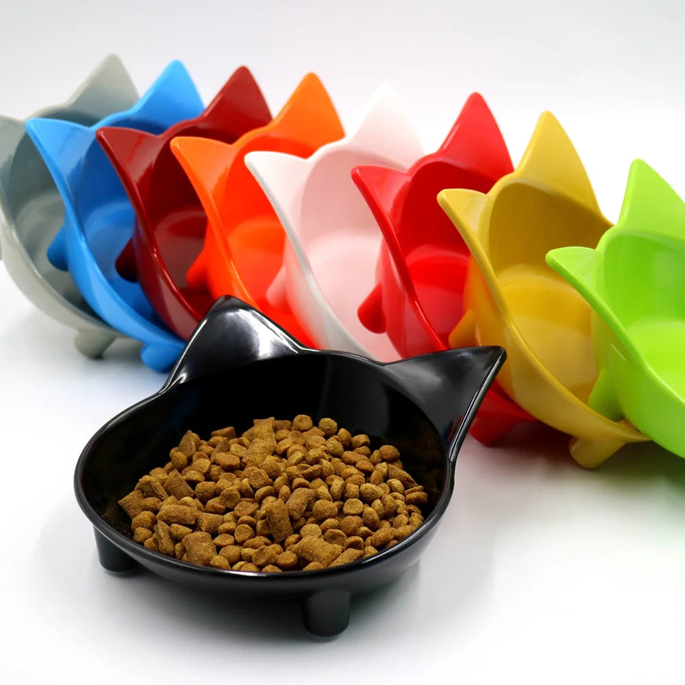 Colorful Cat Food & Water Dishes, Safe Pet Feeding Bowls, Practical Pet Supplies for Cats