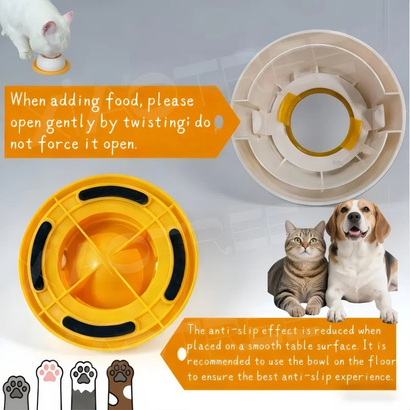 Dog/cat lick bowl, pet slow feeder lick mat, non-slip lick bowl, educational toy, makes dogs/cats love licking.