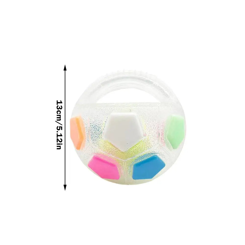 Hundespielzeug Fußball mit Griff, quietschend, schwimmfähig, für Zerrspiele, Hundezerrspielzeug für kleine, mittlere und große Hunderassen, Spielgeschenke