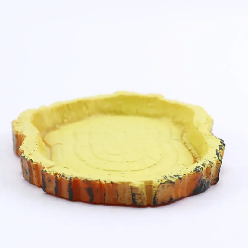 Crawling Pet Food Bowl, Turtle Pet Food Tray, Resin Material, Suitable for All Kinds of Crawling Pets