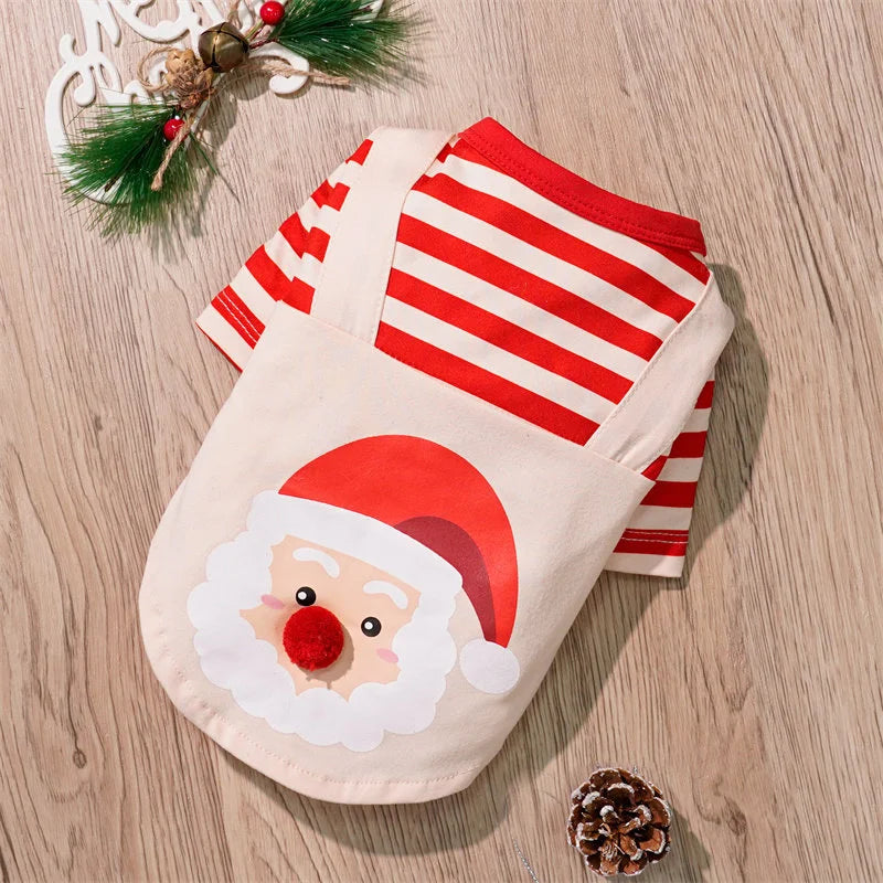 New Christmas Pet Clothes Dogs Cats Holiday Outfits Huskies Teddy Bears Cotton Coats Autumn Winter Deer-like Cat Dog Dlothes
