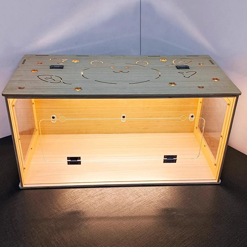 Hamster cage oversized golden bear luxury villa cheap acrylic transparent box small house chinchilla special cabinet cage