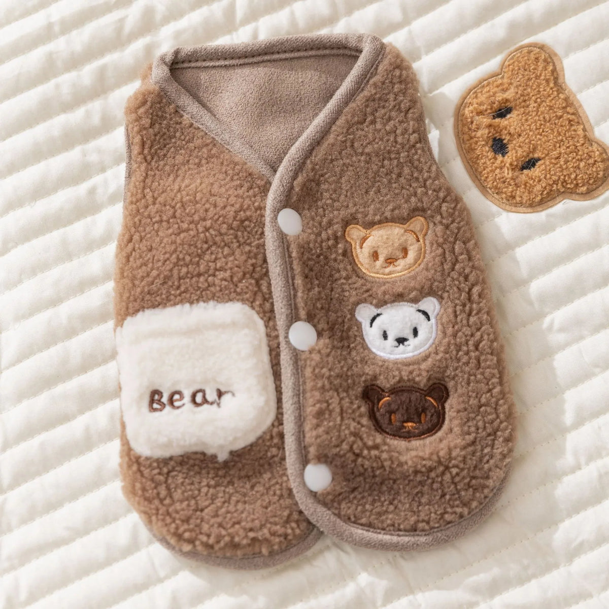 Pet Vest Fleece Puppy Warm Clothing For Autumn And Winter Cute Animal Small Dog Clothes Fleece Autumn Cat Clothes Jacket Clothes