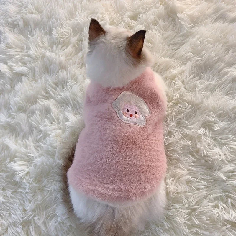 Cat Accessories Pets Warm Kitten Clothes for Winter Small Kitten Stuff Apparels Cooling Clothing Dog Sweater Vests