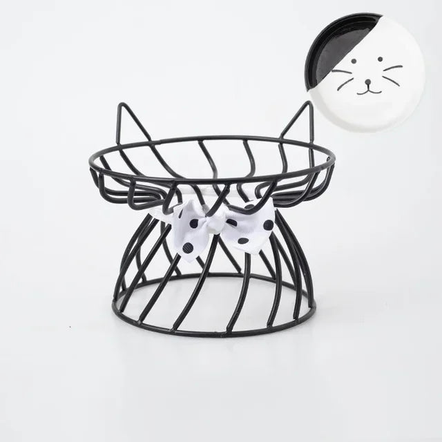 Pet Stand Bowl Ceramic Cat Food Bowl High Foot Raised Feeding Bowl For Cats Dogs Outdoor Drinking Feeding Pet Supplies Daily Use