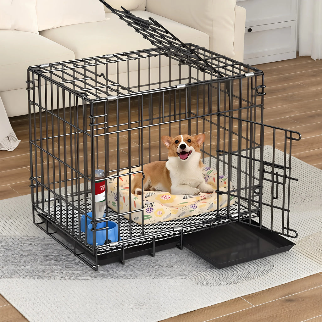 Hundekäfig, kleiner und mittelgroßer Hund, Haustierkäfig, Zaun, verdickt, großer Hund, zusammenklappbares Hundebett für den Haushalt, Autokäfig, Katzenkäfig