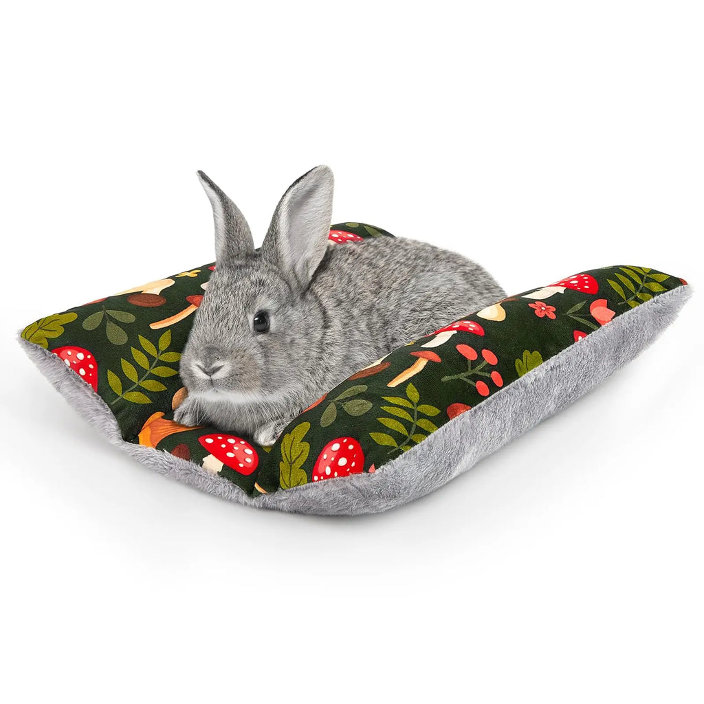 Kaninchenbettmatte Verdickte weiche Hasenliege Waschbare Kuschelkissenmatte Doppelseitige Plüsch-Kleintier-Flop-Baumwollkissen für Kaninchen