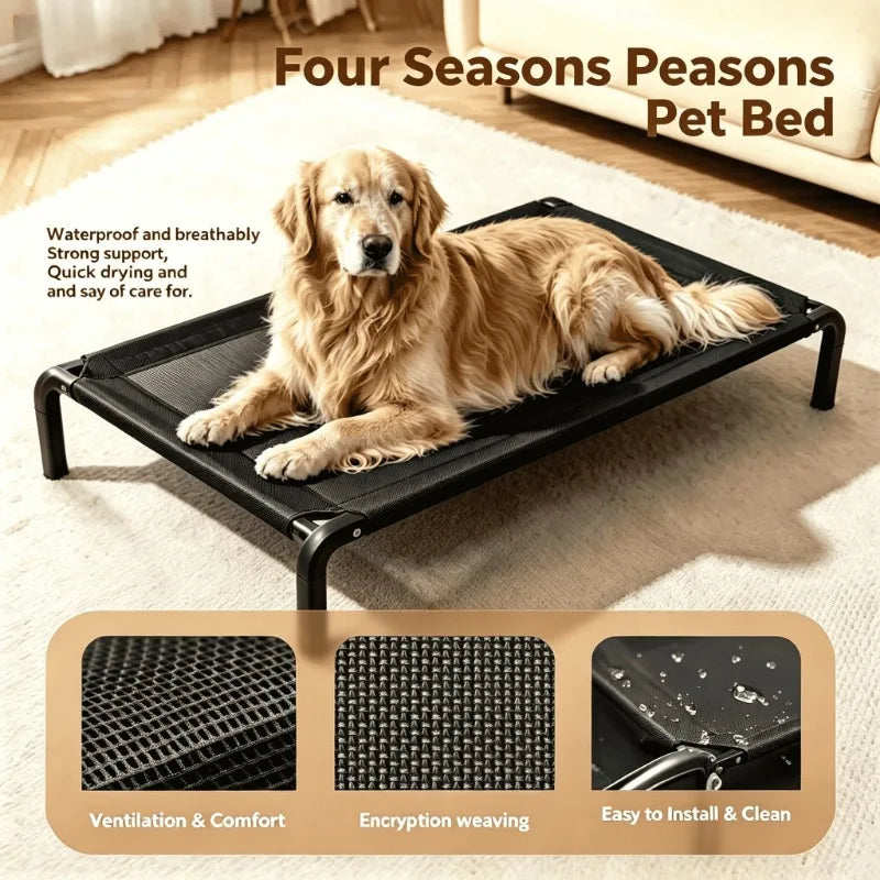 Outdoor Home Use Elevated Dog Bed All Season Durable Carry Moisture Proof Non-Sli Large Small Dogs Cat Bed Pet Accessories