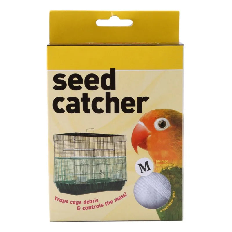 2025 M/L Bird Cage Cover Mesh Bird Cage Case Cover Skirt Traps Clean Cage