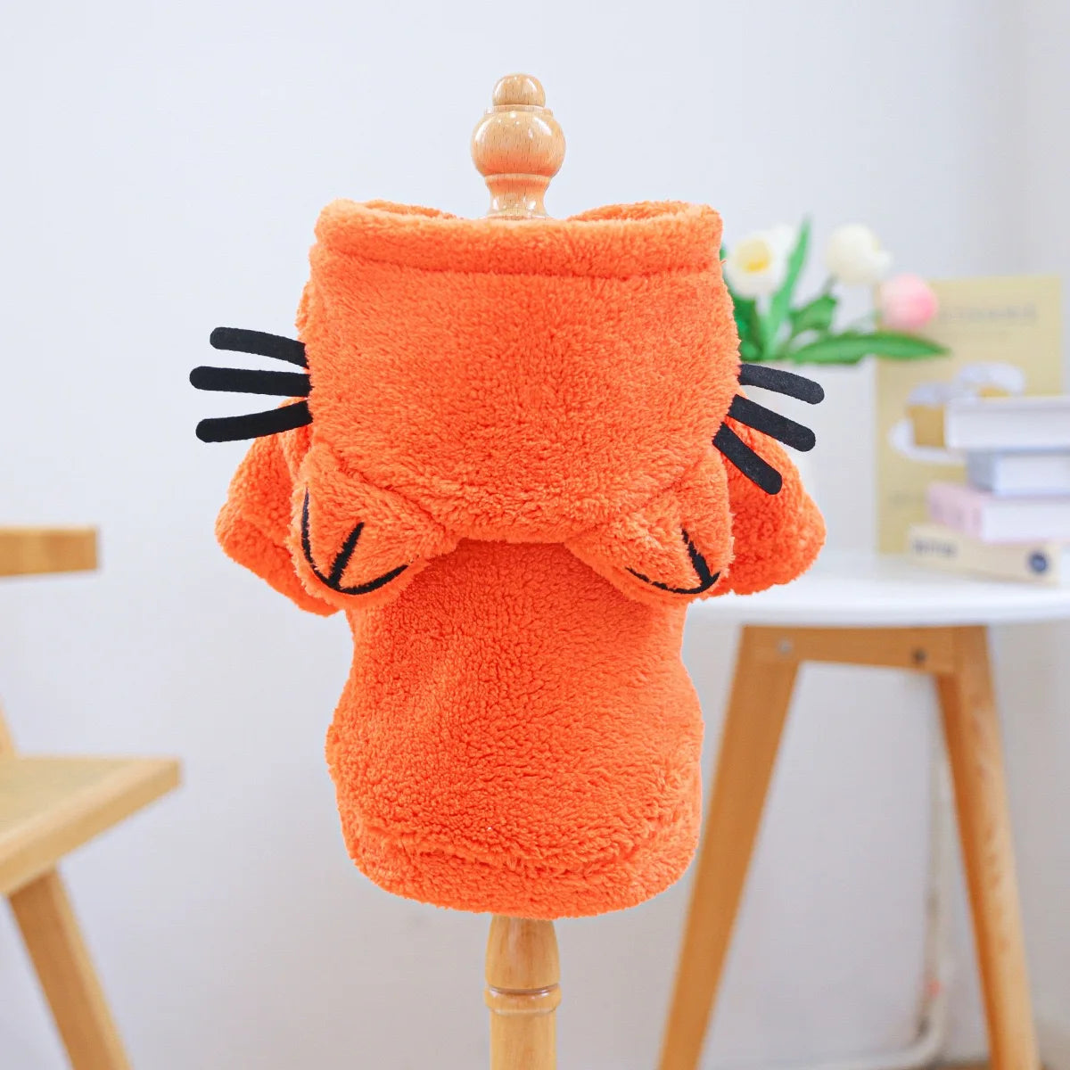 Creative Cosplay Clothes for Small Medium Dogs Bear Tiger Animal Flannel Cat Hoodie New Year Winter French Bulldog Puppy Outfits