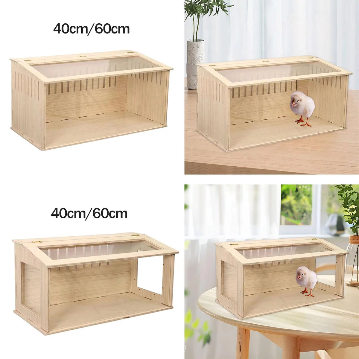 Wood Hamster Cage Nesting Box for Chicken Mice and Rat Habitat Feeding Box for Reptiles Hedgehog Mouse Guinea Pig Chinchillas