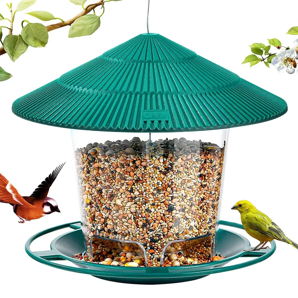 Vogelfutterspender Automatische Fußfütterung Outdoor-Vogelfutterspender Hängende Nussfütterung Mehrlochspender Halter Lebensmittelbehälter