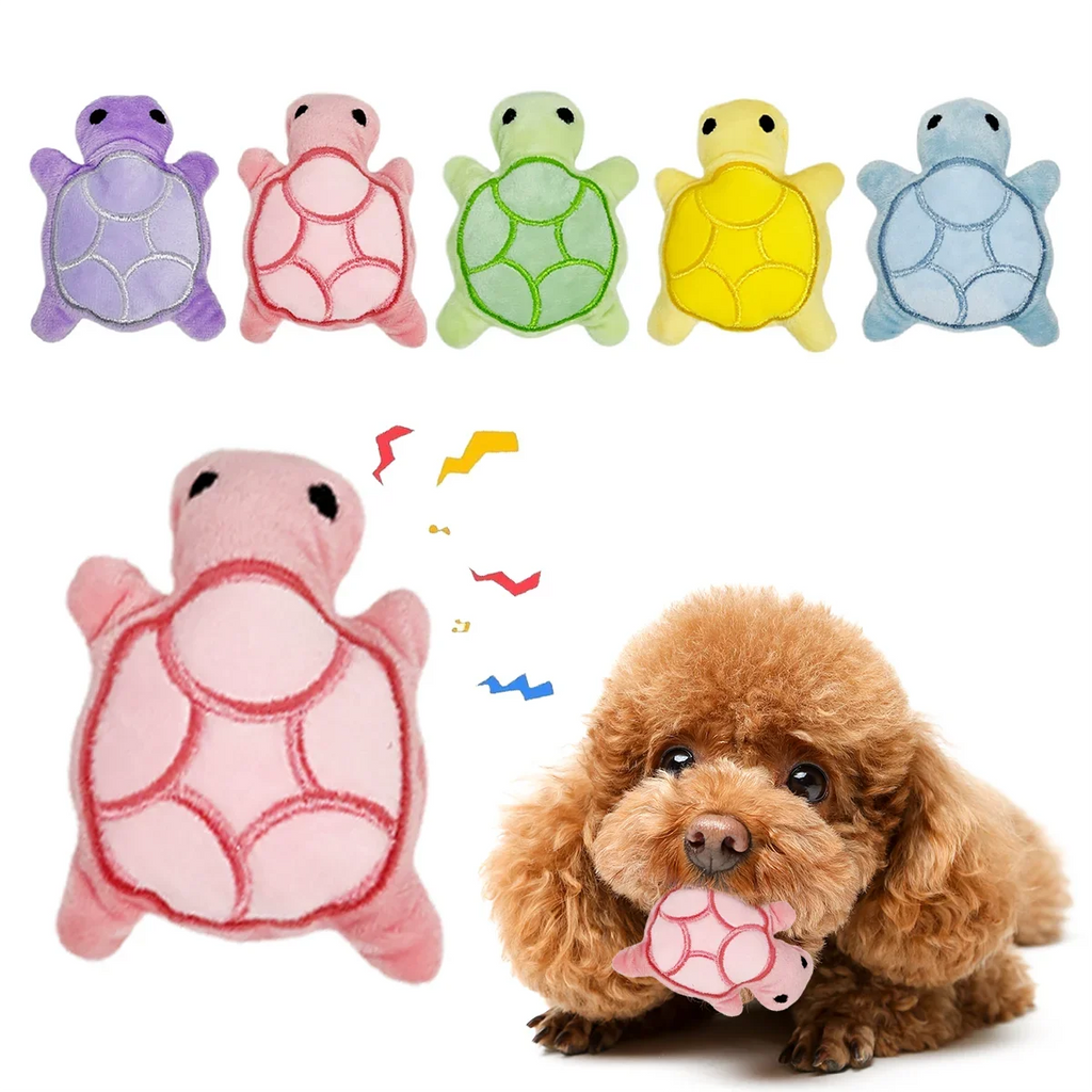 Hundespielzeug Mini-Schildkröte Plüsch-Kauspielzeug für Welpen Zahnungshilfe Interaktives, bissfestes Hundespielzeug Zahngesundheit Sicheres Spiel