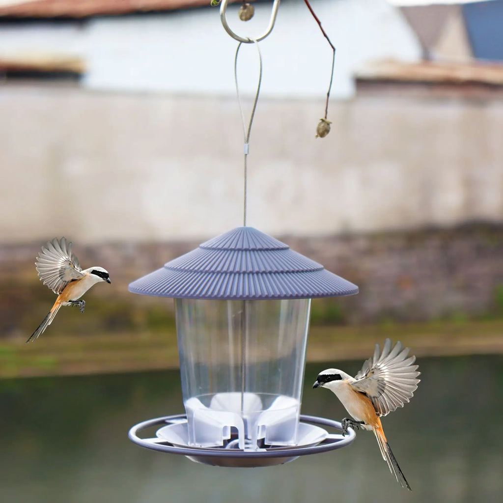 Vogelfutterspender Automatische Fußfütterung Outdoor-Vogelfutterspender Hängende Nussfütterung Mehrlochspender Halter Lebensmittelbehälter