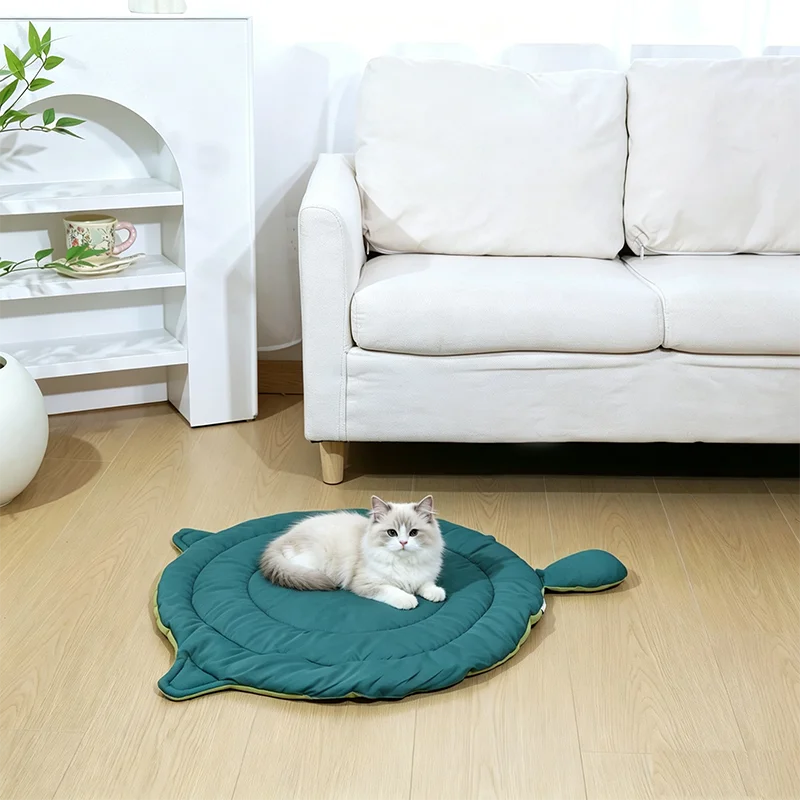 Hundebettmatte zum Schlafen, Katzenbettunterlage im Big-Face-Katzen-Stil für alle Jahreszeiten, weiches, atmungsaktives, waschbares Haustierkissen für Katzen und Hunde