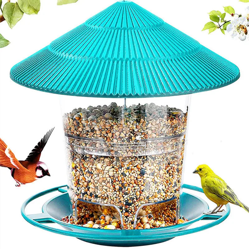 Vogelfutterspender Automatische Fußfütterung Outdoor-Vogelfutterspender Hängende Nussfütterung Mehrlochspender Halter Lebensmittelbehälter