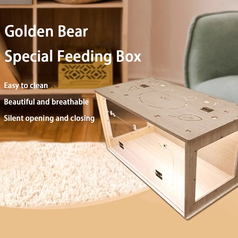 Hamster cage oversized golden bear luxury villa cheap acrylic transparent box small house chinchilla special cabinet cage
