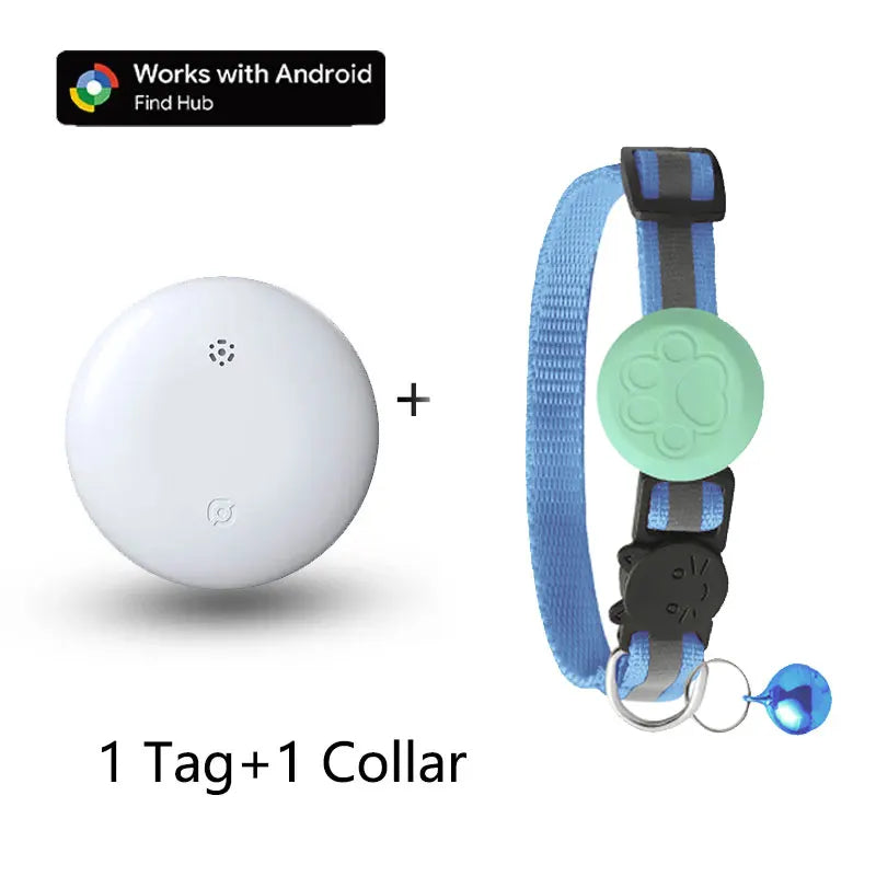 Waterproof Pet GPS Tracking Collar with Reflective Strips,Global Remote Anti-Lost Locator for Most Cats, Kittens and Small Dogs