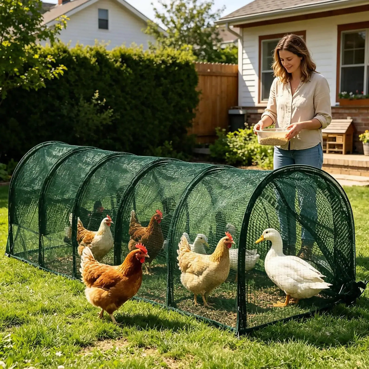 chicken tunnel Foldable metal chicken cage Quick Installation Poultry for Ducks Geese Rabbits Small Pets Chicks