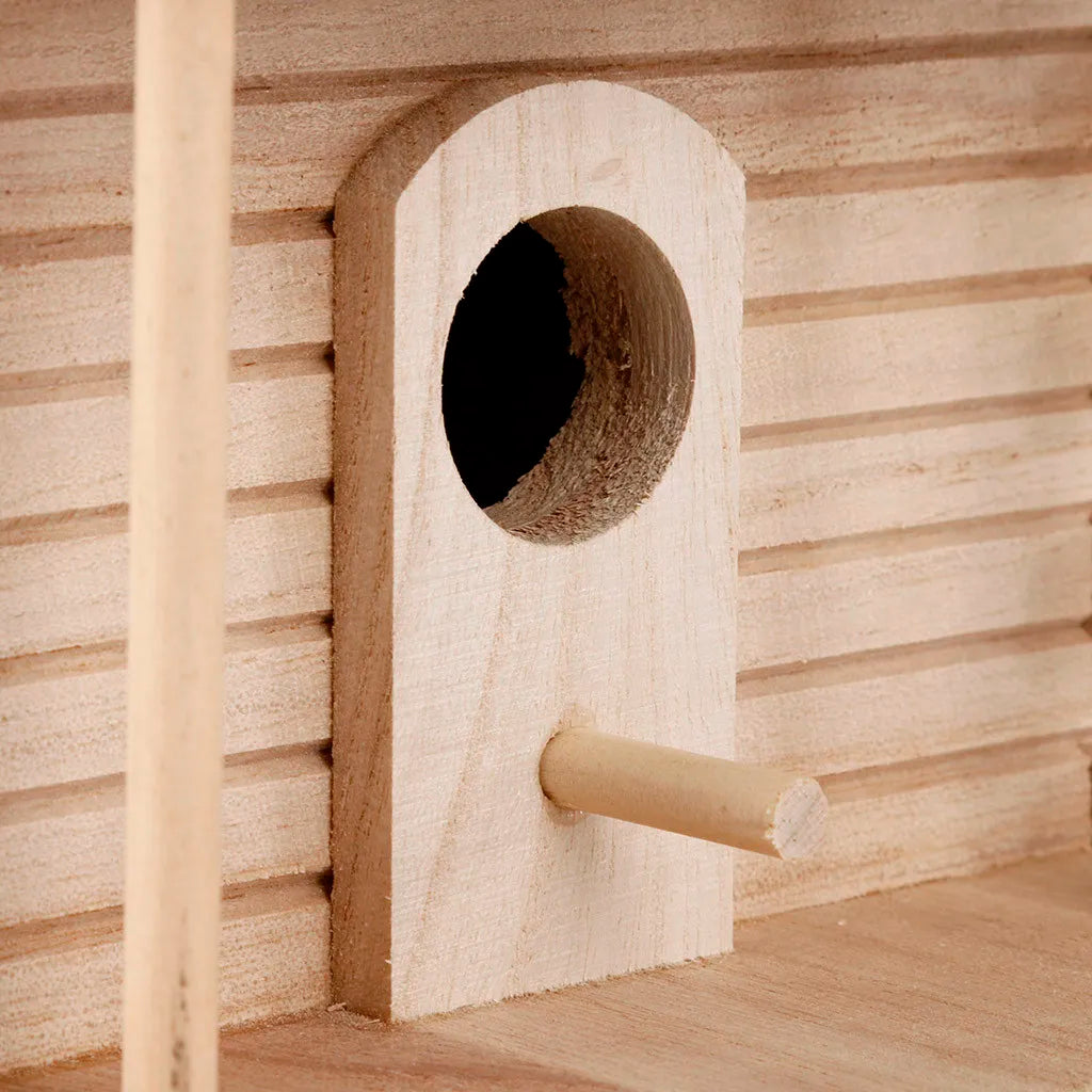 Wooden Mini Bird Cage Outdoor Hanging Birdhouse Box Garden Bird Cages Home Yard Decoration Bird Products Wooden Bird Parrot Nest