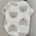 Pet Clothes Autumn Winter Flannel Cat Dog Clothing Warm Dog Cat Indoor Loungewear Pajamas Bear Print Two-legged Puppy Vest