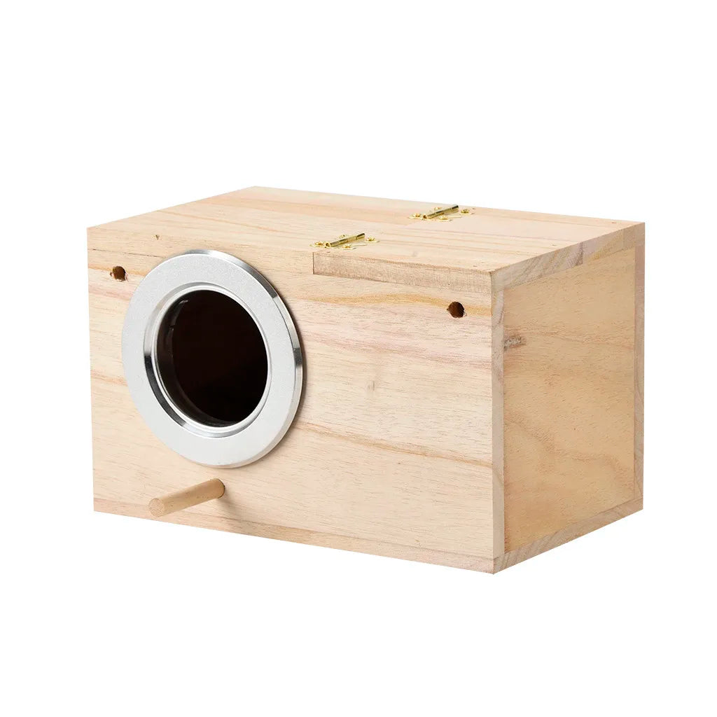 Wooden Mini Bird Cage Outdoor Hanging Birdhouse Box Garden Bird Cages Home Yard Decoration Bird Products Wooden Bird Parrot Nest