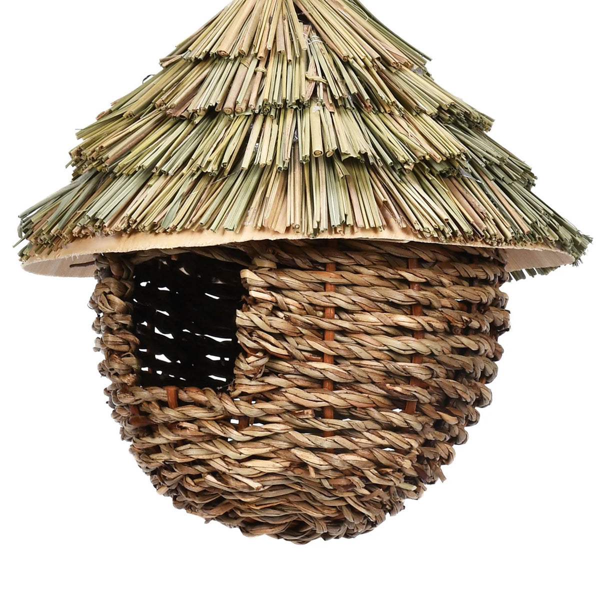 Birds Nest Bird Cage Natural Grass Egg Cage Bird House Outdoor Decorative Weaved Hanging Parrot Nest Houses Pet Bedroom