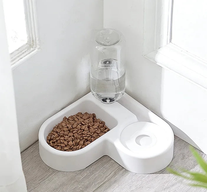 Double Dog and Cat Bowl - Pet and Food Bowl Set, Pet Feeding Bowl Suitable for Cats and Small Dogs