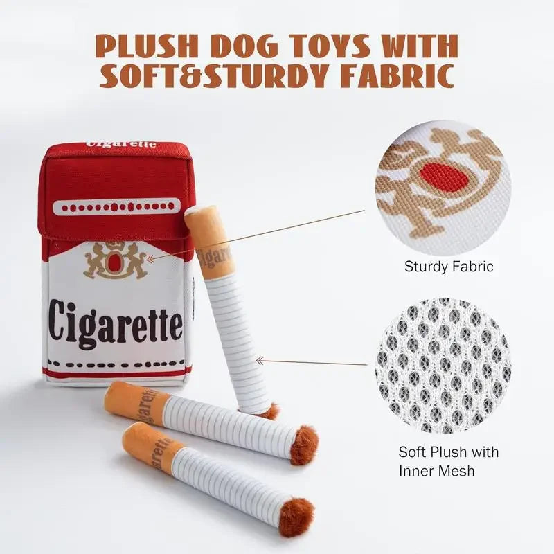 Funny Interactive Plush Dog Toys, Creative Cigarette Design, Giggling Chewing Toy for Dogs, The Perfect Pet Gift for Playful Dogs