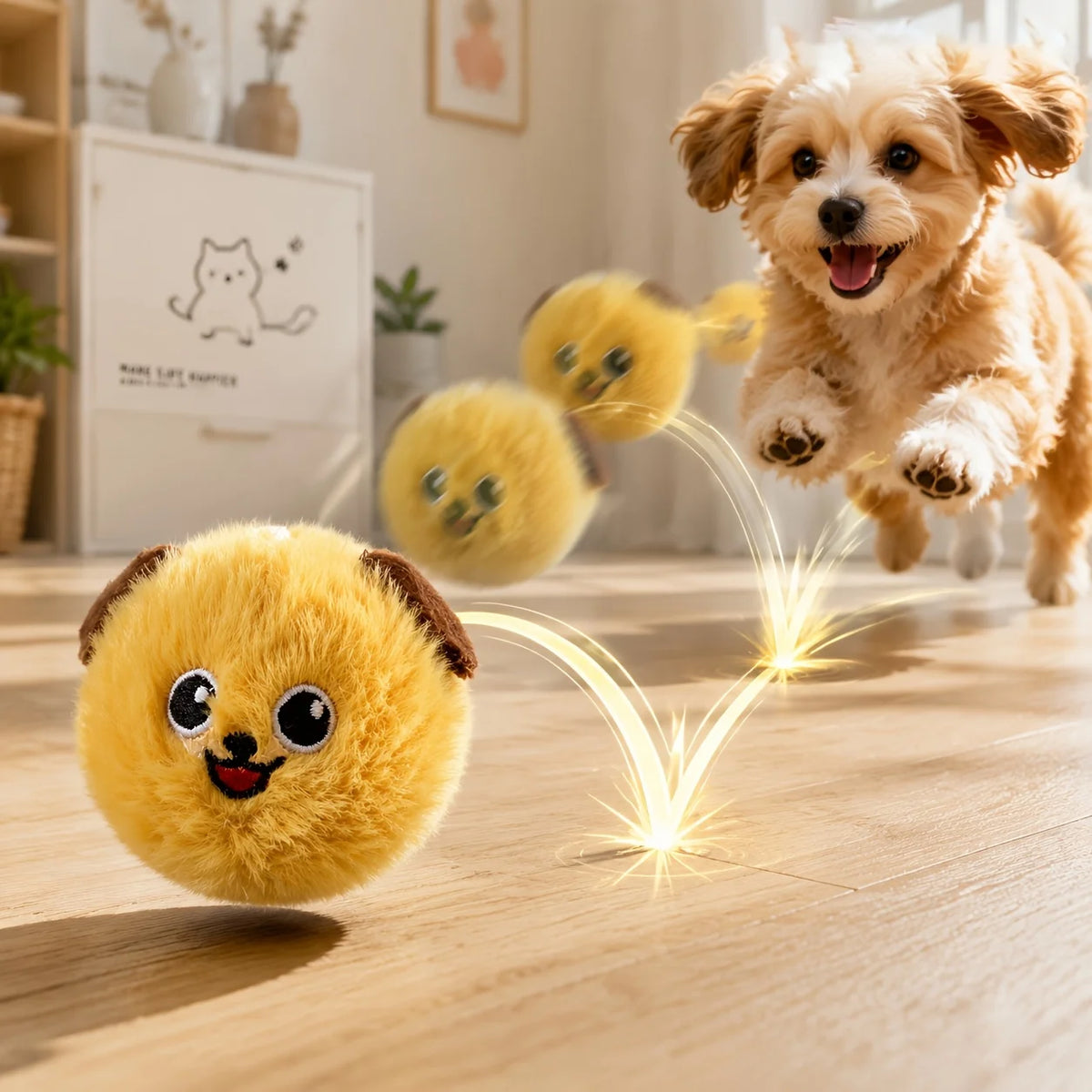Bouncy Dog Toy, High Elasticity Lightweight Interactive Puppy Chew Toy,Washable, Boredom Relief Toy for Dogs, Durable Toy
