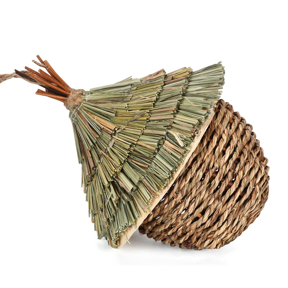 Birds Nest Bird Cage Natural Grass Egg Cage Bird House Outdoor Decorative Woven Hanging Parrot Nest Houses Pet Bedroom