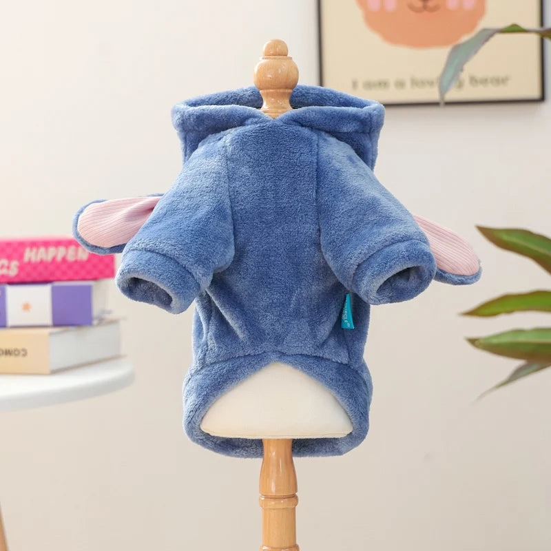 Creative Cosplay Clothes for Small Medium Dogs Bear Tiger Animal Flannel Cat Hoodie New Year Winter French Bulldog Puppy Outfits