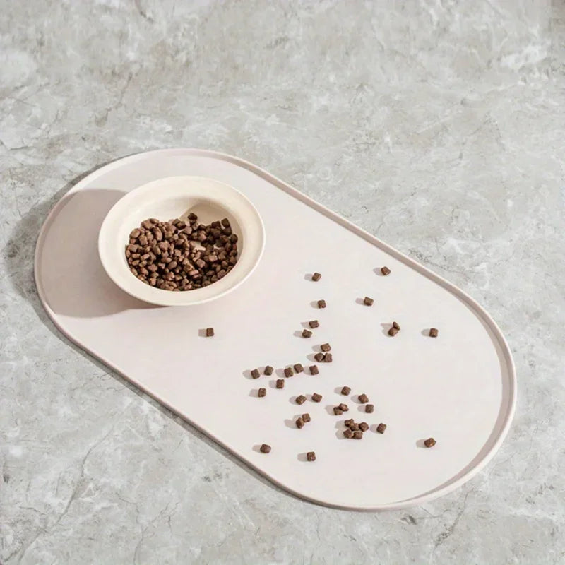 Cat Feeding Mat with Non-Slip Waterproof Design, Pet Food Mat, Compatible with Cat/Dog Bowls, Multipet Households, Dog Owners