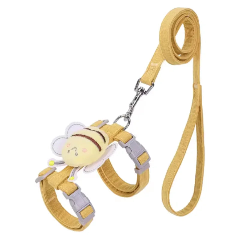 Cat Harness Cute Bee Style Pet Harnesses And Set Adjustable Harness for Cats Small Dogs Cat Accessories