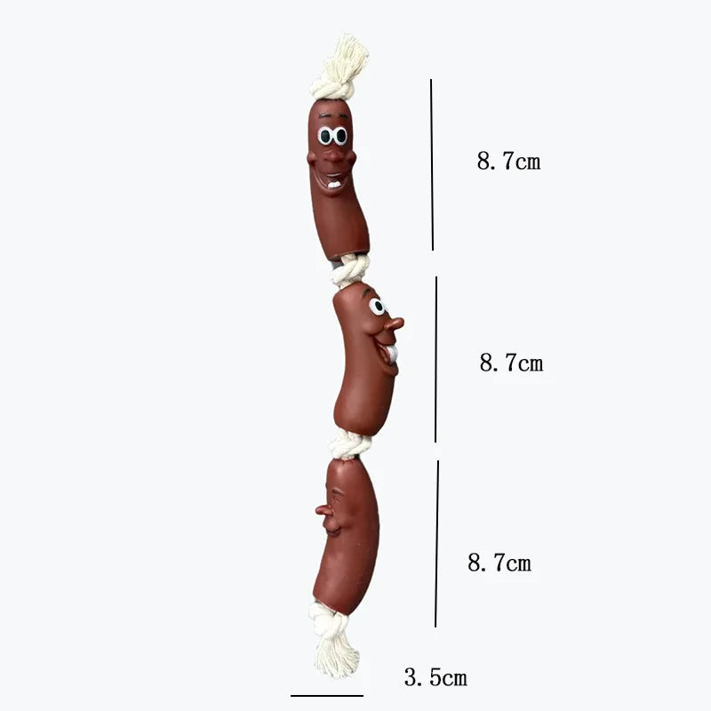 Dog Sausage Toy - Funny Knot Tug-of-War Toy, Durable Chew Toy for Physical Exhaustion, Self-Entertainment Boredom Buster Pet Toy