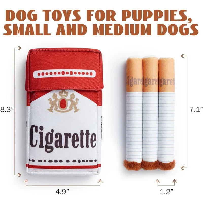 Funny Interactive Plush Dog Toys, Creative Cigarette Design, Giggling Chewing Toy for Dogs, The Perfect Pet Gift for Playful Dogs