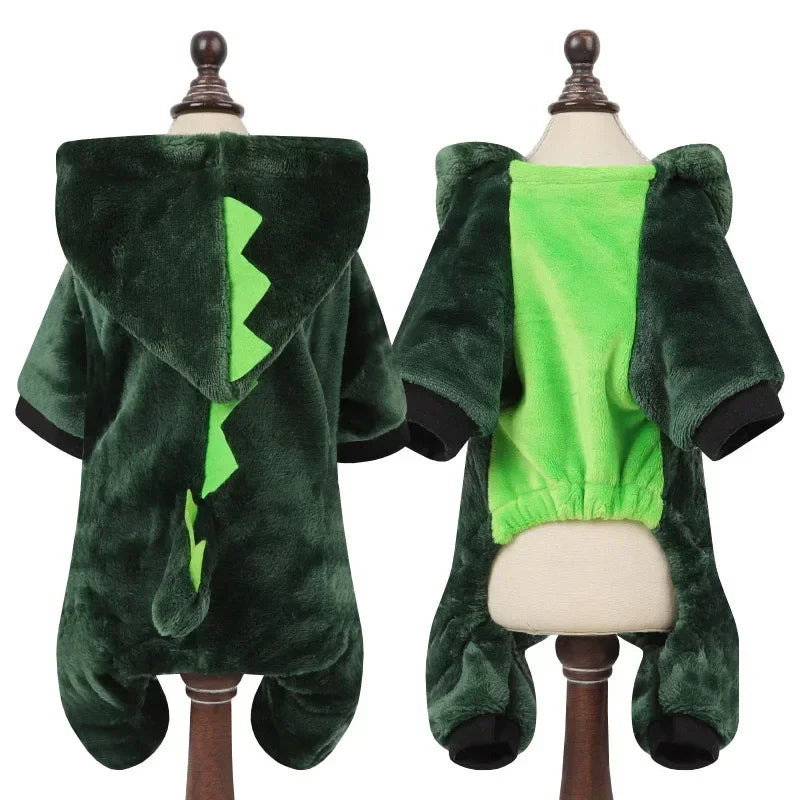 Cartoon Tier Hund Katze Kostüm Kleine Hunde Katze Winter Warmer Haustier Overall Pyjama für Yorkies Pudel Overalls Welpen Mascotas Kleidung