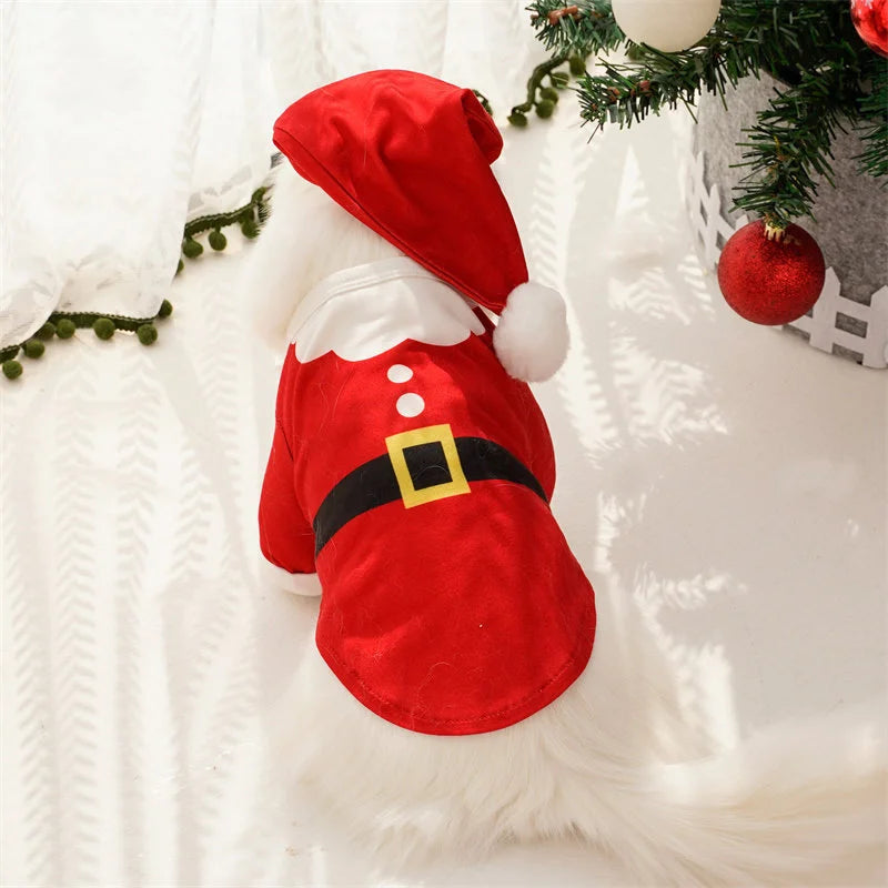 New Christmas Pet Clothes Dogs Cats Holiday Outfits Huskies Teddy Bears Cotton Coats Autumn Winter Deer-like Cat Dog Clothes