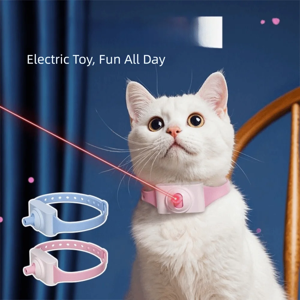 Automatisches Katzenlaser-Spielzeug, Heimtierbedarf, elektrische intelligente LED-Halsbänder mit LED-Licht, LED-Katzenhalsband für Katzenzubehör