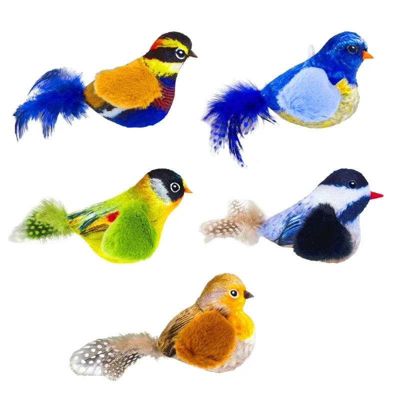 Interaktives Indoor-Katzenspielzeug für Vögel zum Jagen und Necken