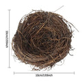 Bird Nest Handmade Woven Rattan Bird House Flat Base Small Animal Bed House For Garden Backyard Habitat Bird Cage Accessories