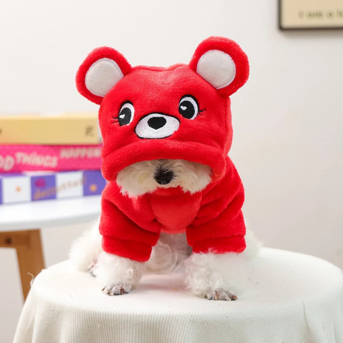 Creative Cosplay Clothes for Small Medium Dogs Bear Tiger Animal Flannel Cat Hoodie New Year Winter French Bulldog Puppy Outfits
