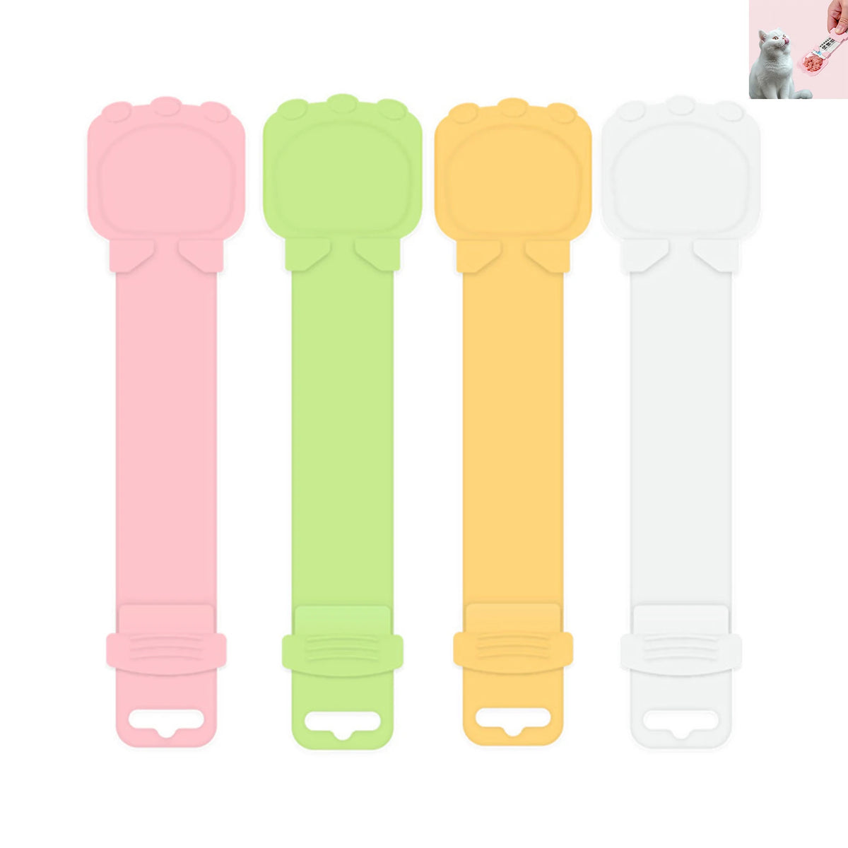 Cat Treat Dispenser Snacks Spoon Pet Food Feeder Tools Portable Cat Treat Bar Set Special spoon for Cats Kittens Travel Use
