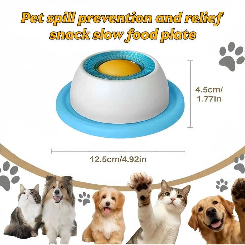 Dog/cat lick bowl, pet slow feeder lick mat, non-slip lick bowl, educational toy, makes dogs/cats love licking.