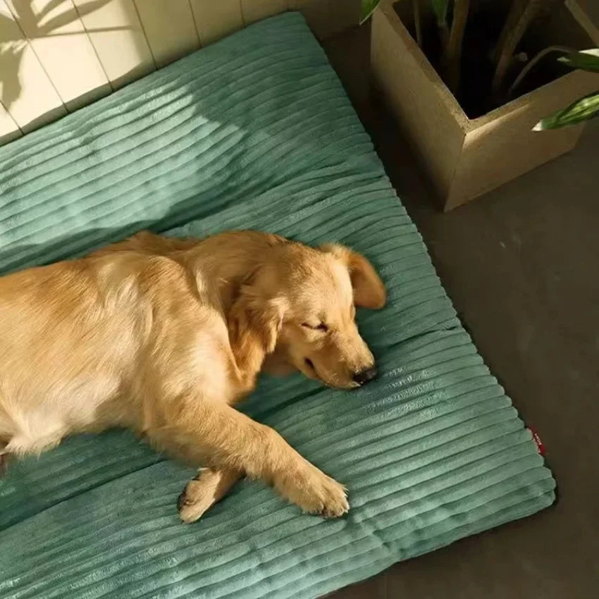 Corduroy Pet Dog Bed Winter Warm Dog Sleeping Mat Detachable Puppy Bed Soft Pet Mat for Small Medium Large Dogs Dog Accessories