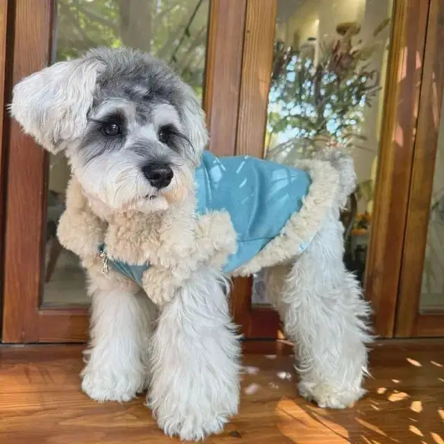 Pet Dog Clothes Corduroy and Velvet Jacket Pet Legs Lamb Fur Collar Coat Jacket Warm  Winter Puppy Clothes for Small Dogs Coat