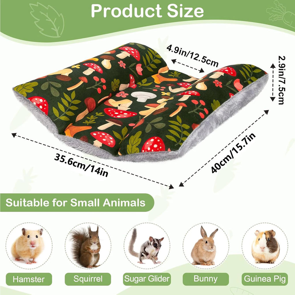 Kaninchenbettmatte Verdickte weiche Hasenliege Waschbare Kuschelkissenmatte Doppelseitige Plüsch-Kleintier-Flop-Baumwollkissen für Kaninchen