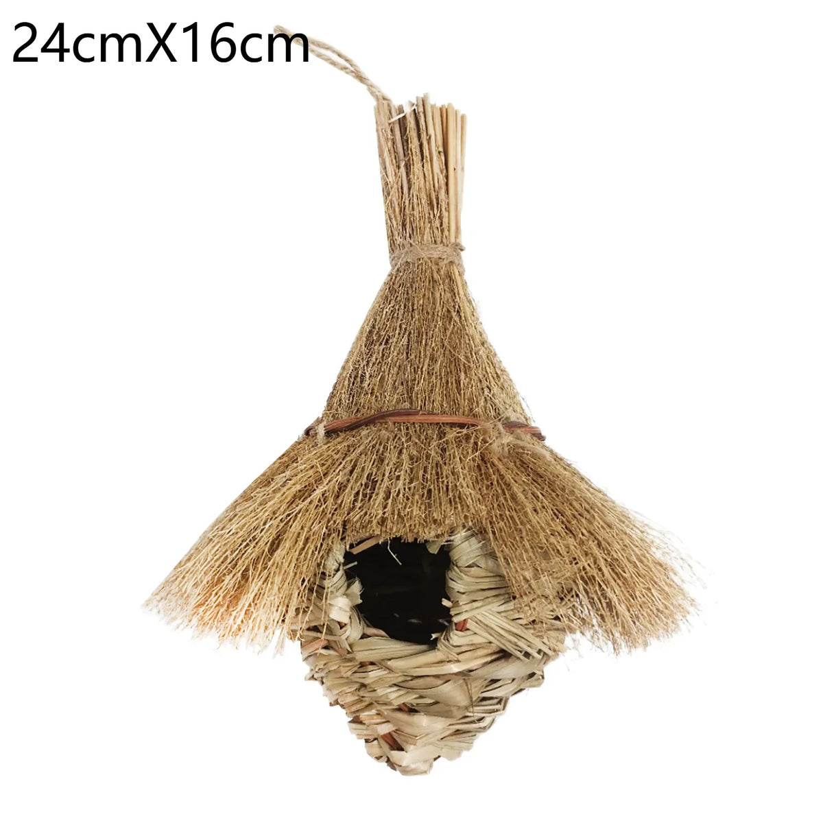 Birds Nest Bird Cage Natural Grass Egg Cage Bird House Outdoor Decorative Weaved Hanging Parrot Nest Houses Pet Bedroom