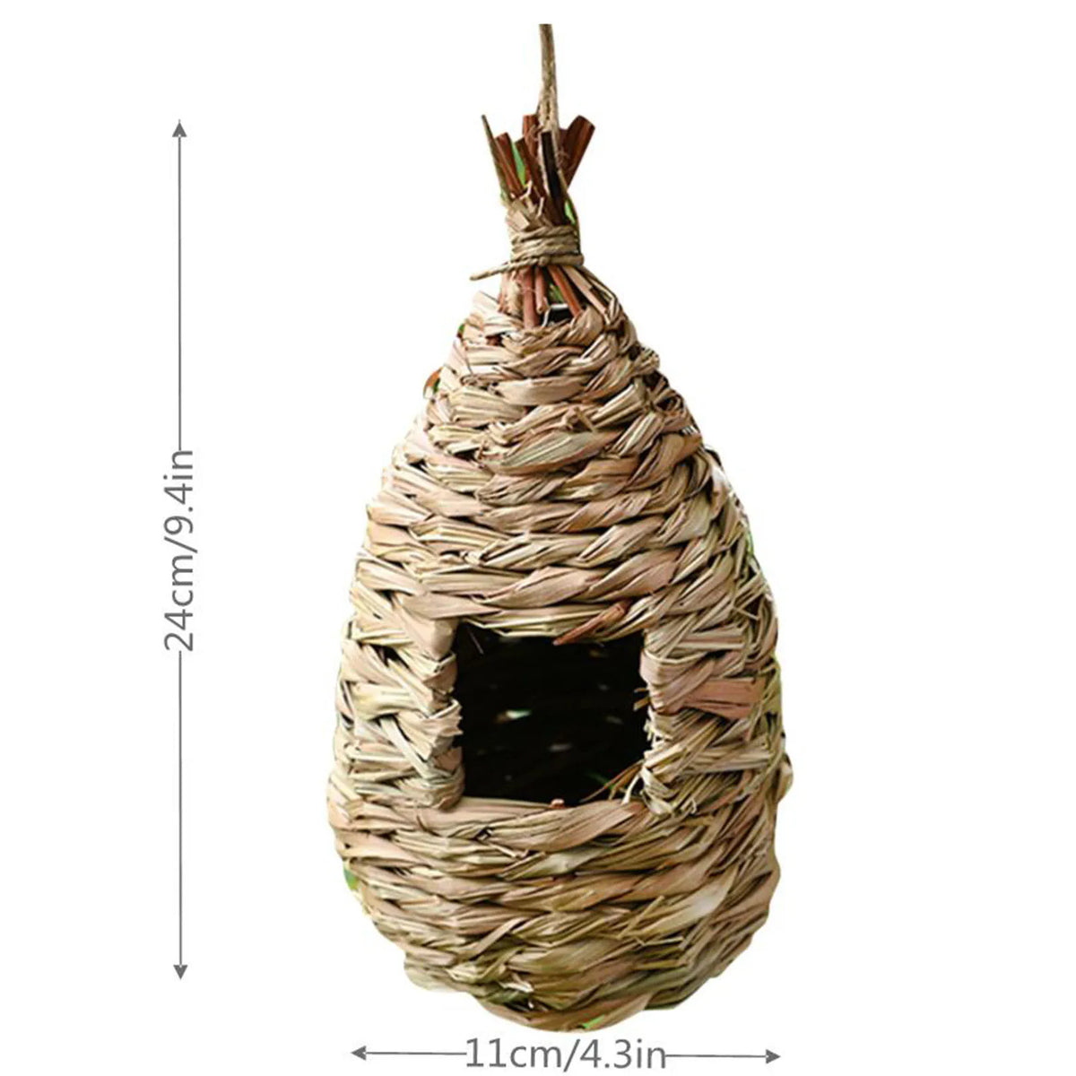 Birds Nest Bird Cage Natural Grass Egg Cage Bird House Outdoor Decorative Weaved Hanging Parrot Nest Houses Pet Bedroom