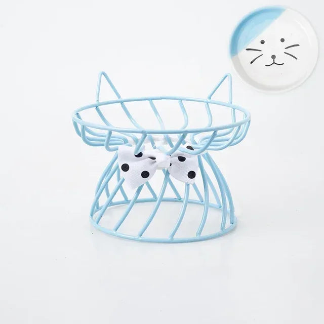 Pet Stand Bowl Ceramic Cat Food Bowl High Foot Raised Feeding Bowl For Cats Dogs Outdoor Drinking Feeding Pet Supplies Daily Use